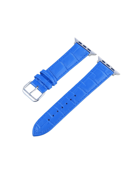 Bracelet cuir classic boucle bleu