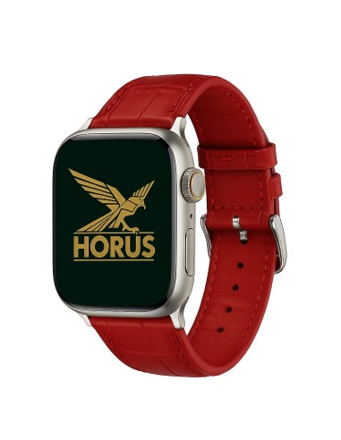 Bracelet cuir classic boucle rouge