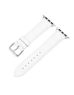 Bracelet cuir classic boucle blanche 2