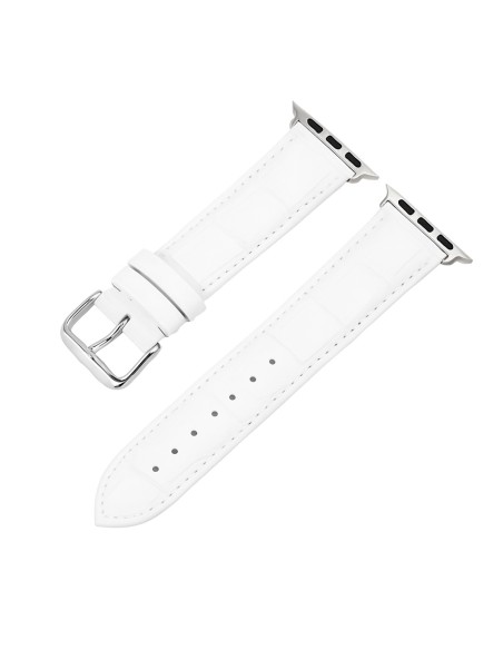 Bracelet cuir classic boucle blanche