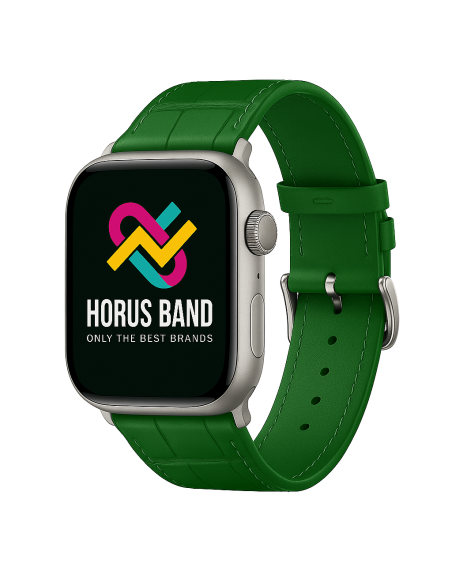 Bracelet cuir classic boucle vert