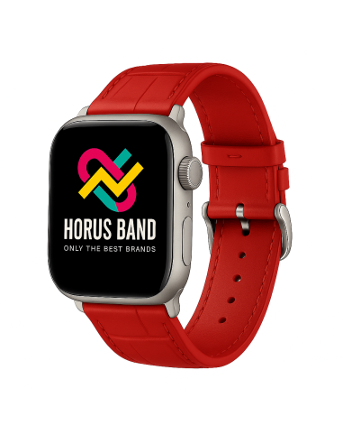 Bracelet cuir classic boucle rouge