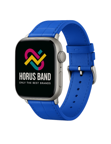 Bracelet cuir classic boucle bleu