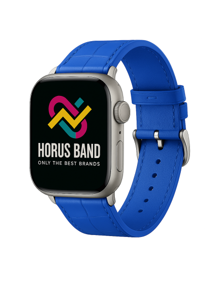 Bracelet cuir classic boucle bleu