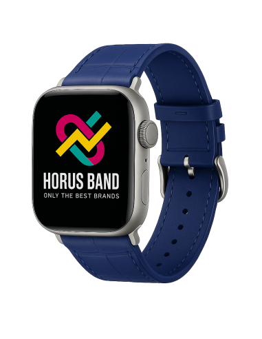 Bracelet cuir classic boucle bleu foncé