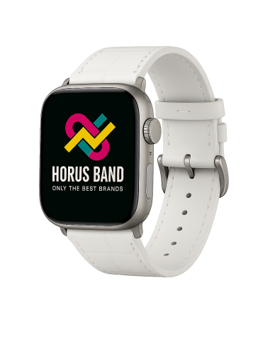 Bracelet cuir classic boucle blanche