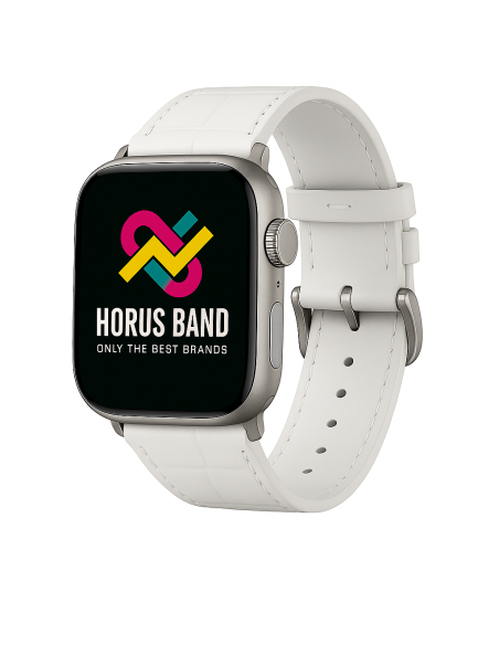 Bracelet cuir classic boucle blanche